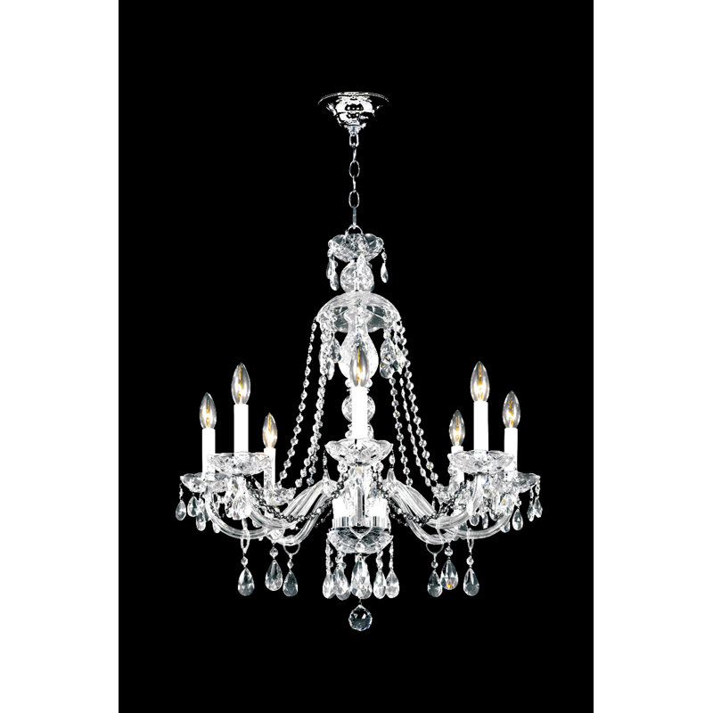 Palace Ice 8 - Light Chandelier, 27" H x 25" W x 25" D, Swarovski Spectra