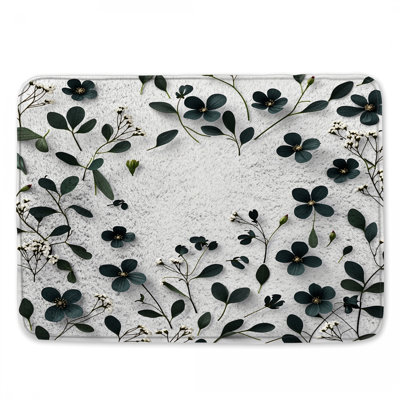 Tapis de bain floral