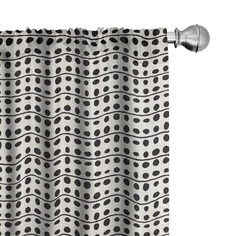 Geometric Semi-Sheer Rod Pocket Sliding Panel, 28" x 84"