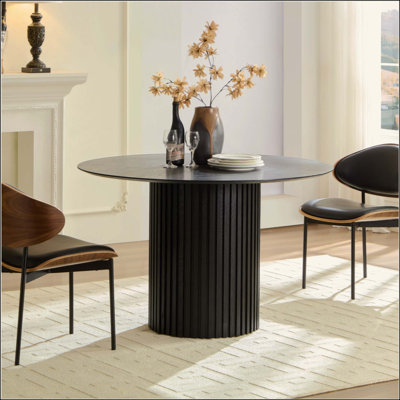 MDF Dining Table For Dining Room Round Dinner Tables Mid-Century Modern Table by George Oliver