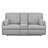 Saxon Gray Power Loveseat With Console