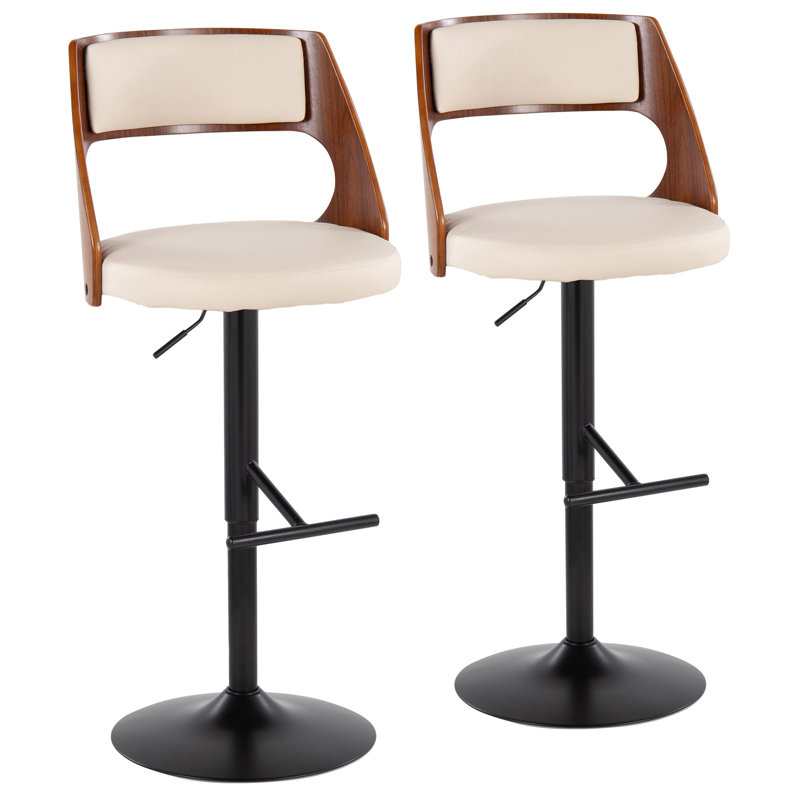 Tabouret de bar Arabelle, Noir, Noir / brun