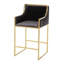 Chaise avec accoudoirs en noir