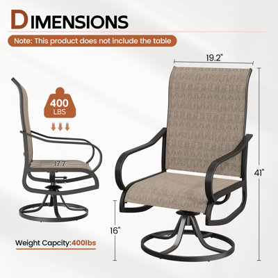 Julessa Swivel Patio Dining Armchair