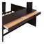 Lit mezzanine double avec lit simple autoportant, tablettes, bureau et garde-robe espresso-373898183-373898184