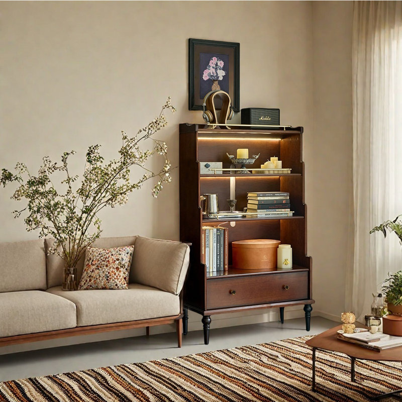 Bibliothèque luxueuse de style français, Brun