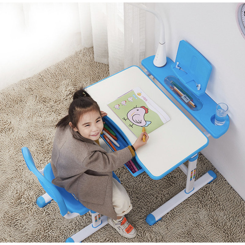Multifunctional Kid's Adjustable Desk And Chair - Large Size , Blue
