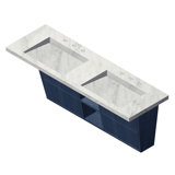 Libera 47.75'' W Wall Mounted Double Bathroom Vanity Base