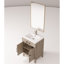 Meuble-lavabo en chêne gris l 24 po x P 18 po avec comptoir en acrylique, robinet, 18 po Miroir pour salle de bain simple 24 h inclus-1203671653