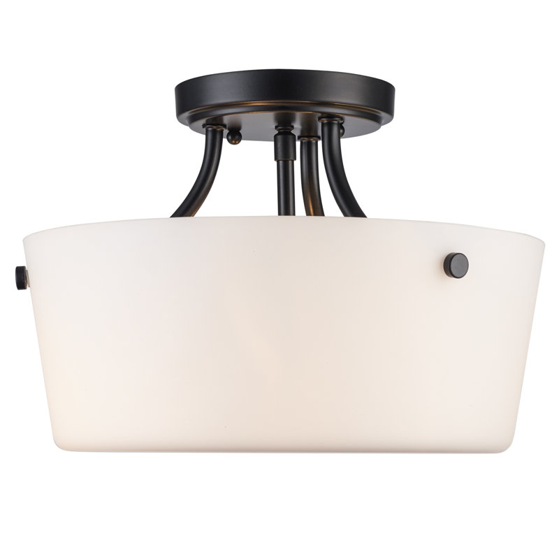 Plafonnier semi-encastré 2 lumières Mod Pod, Noir