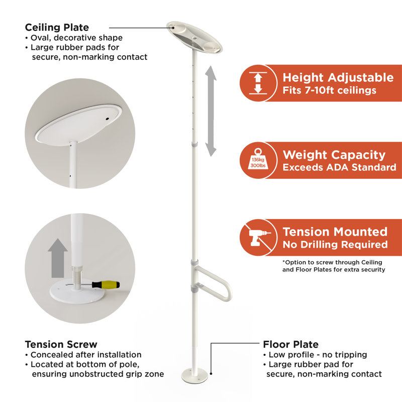 uPole with PivotBar Transfer Pole (7-10 Feet)