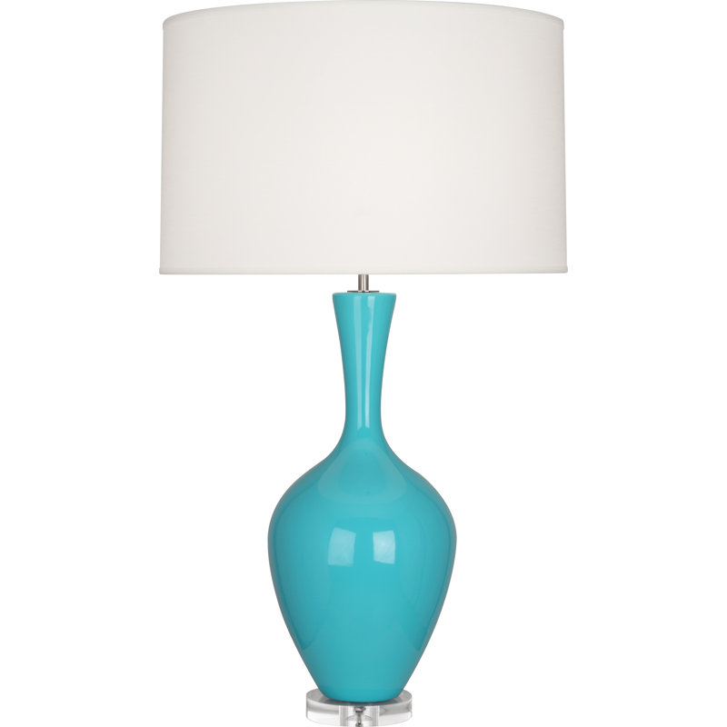 Audrey Resin Table Lamp, Egg Blue