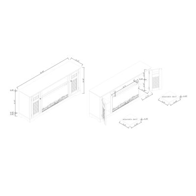 TV Stand with fireplace