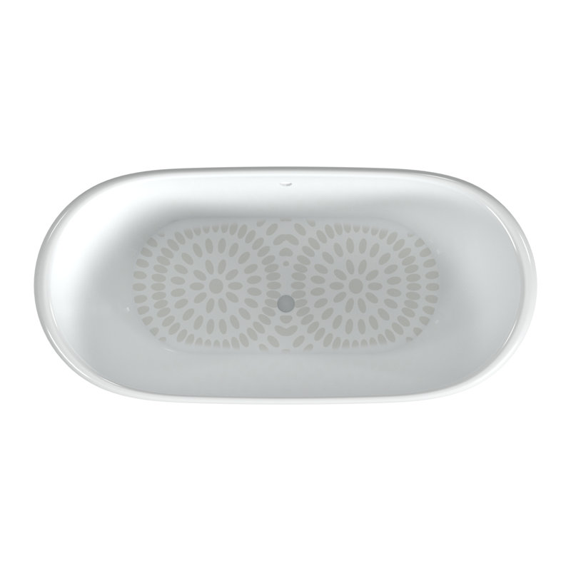 Sandringham 70.13'' L Soaking Bathtub, White Interior with White Exterior