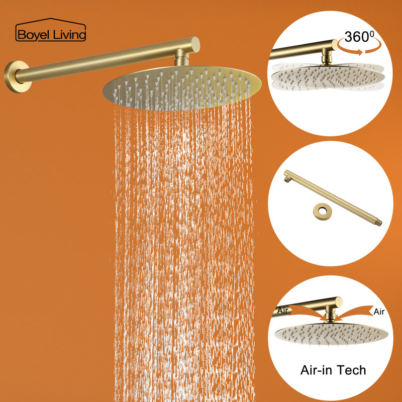All-In-One Kit with Rough in-Valve, Brushed Gold