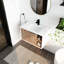 Meuble-lavabo flottant mural avec lavabo en céramique