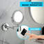 Miroir de maquillage mural grossissant à double face 8 pouces à DEL avec extension de 12 pouces 1 / 3X-1791720898