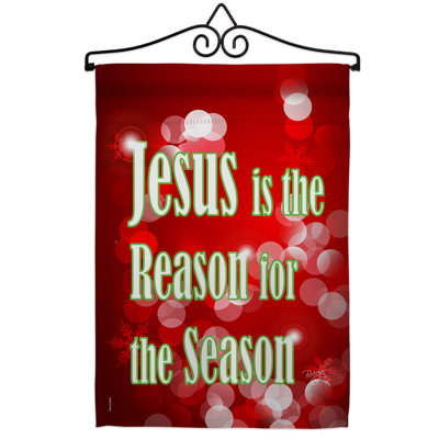 Jesus is the reason-polyester à 2 faces 19 x 13 po Ensemble de drapeaux