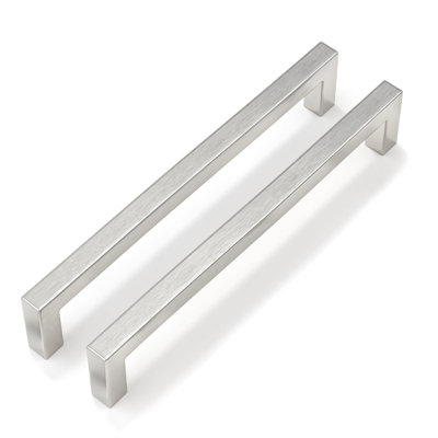 20 Pack 7-1/2 Inch Brushed Nickel Cabinet Pulls Square Drawer Handles Silver Kitchen Hardware Cupboard Dresser