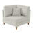 Seemab Upholstered Sea Salt Gray Corduroy Armchair with Pillow Back, One Arm Single Chair Module Part For Sectional Sofa-105301083