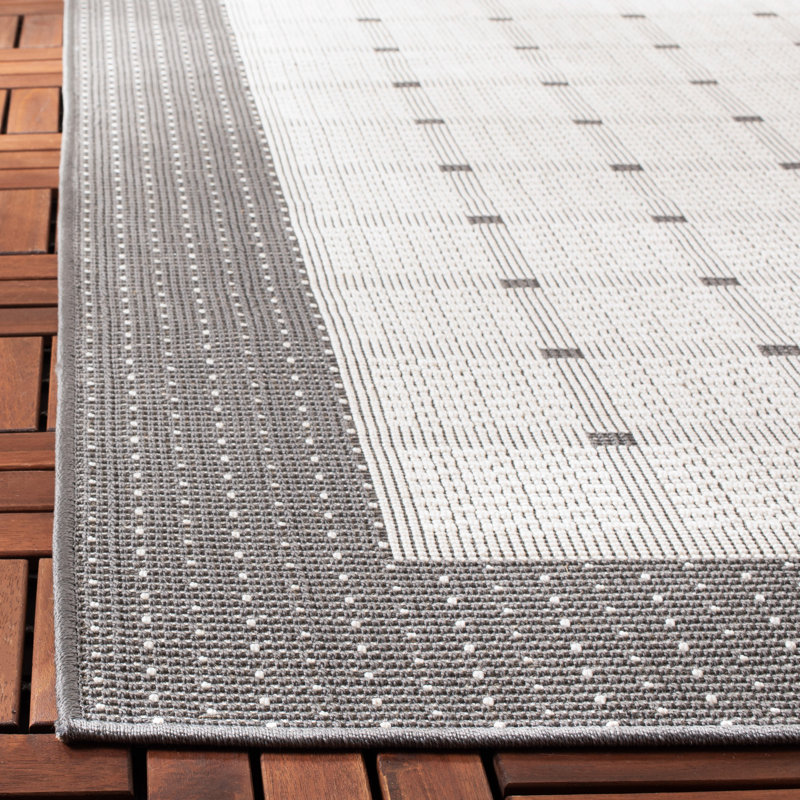 Abass Performance Machine Washable Geometric Indoor/Outdoor Area Rug, Square 5'3"