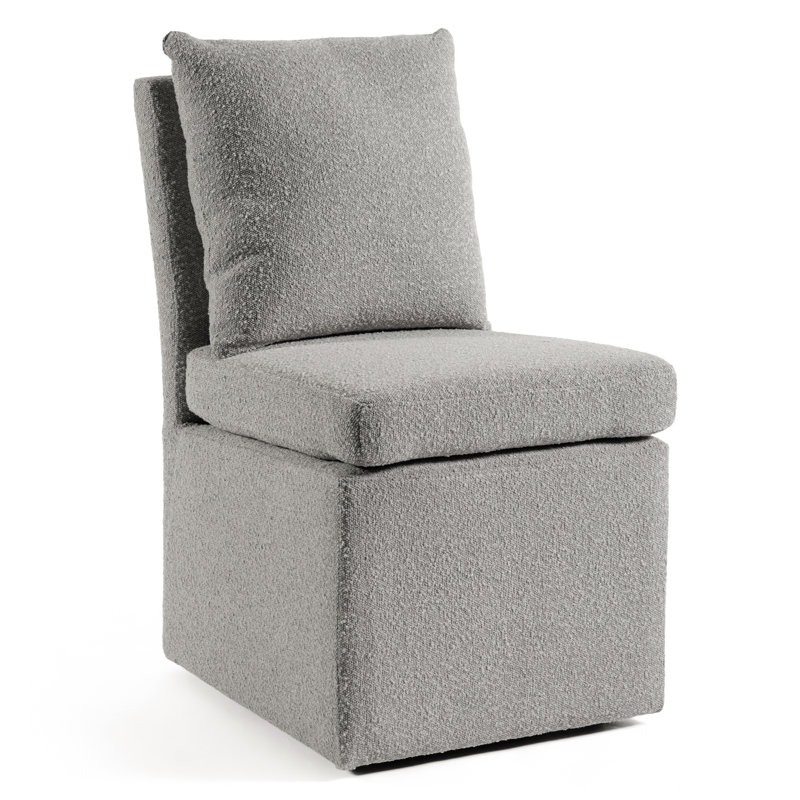 Chaise d'appoint à roulettes Wrentham Burney, Boucle gris