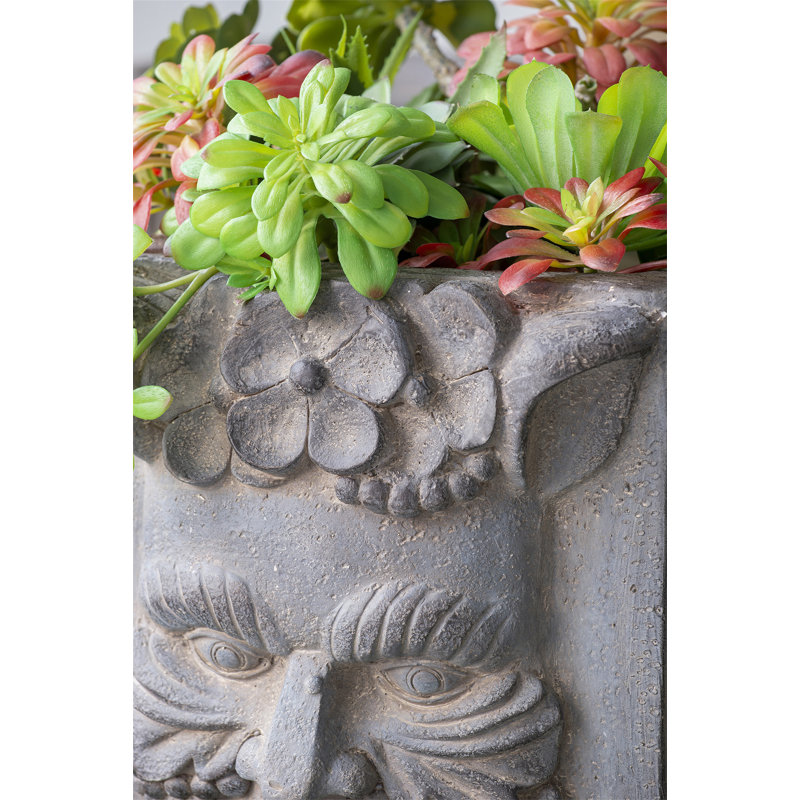 11" X 13" X 22" Greek God Statue Planter With Legs