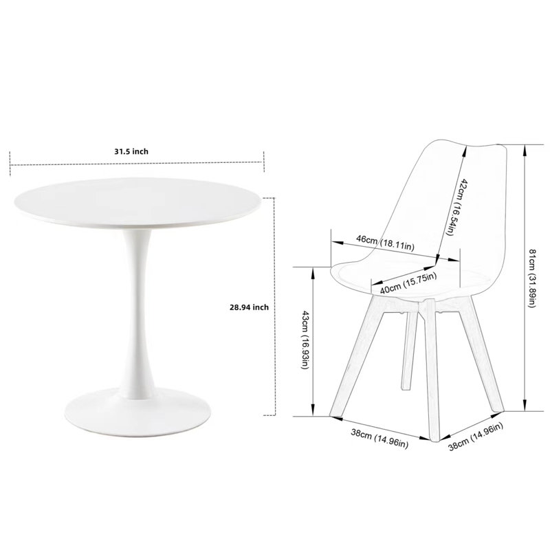 Ensemble repas 31,5 po Tannehill