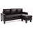 Jenna  Sofa Chaise , BLACK