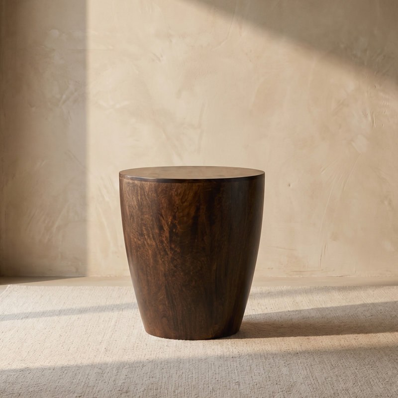 Vivenne Mango Wood End Table, Walnut