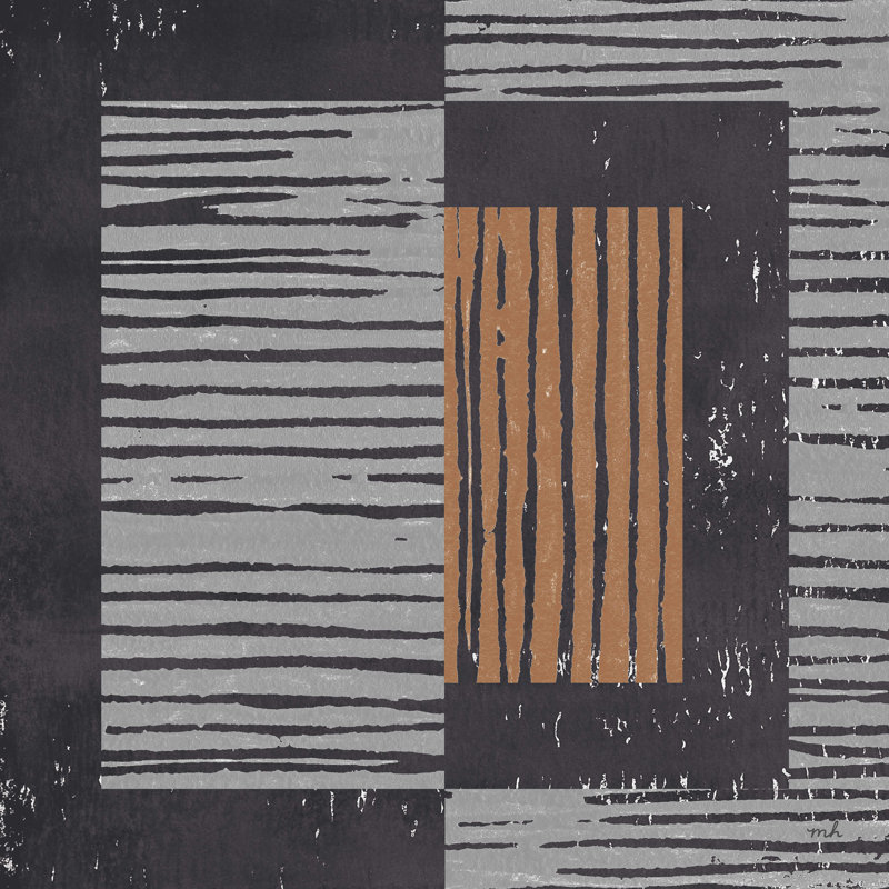 Primitive II Gray, No, Wrapped Canvas, 12" H x 12" W