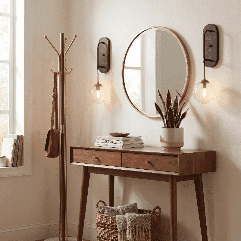 Cordoba 1-Light Dimmable English Bronze/Warm Brass Armed Sconce
