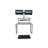  37.5 in. White Deluxe Height Adjustable Standing Desk Converter with Anti Fatigue Mat and Deep Keyboard Tray