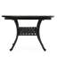 Table de salle à manger d'extérieur extensible en sable noir, fabriquée en aluminium avec finition sable et légère