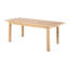 Table de salle à manger en bois avec option extensible - couleur naturelle, P 36,24 po x l 63,91 po, H 30,47 po, table d'appoint gracieuse, profondeur de 35,5 po, largeur de 63 po, hauteur de 30,47 po