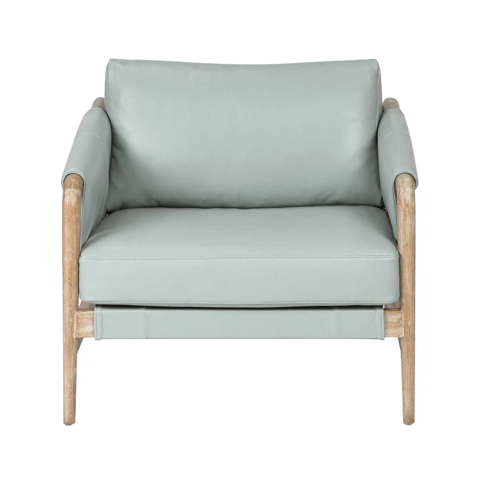 Carollo Genuine Leather Armchair, Blue