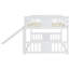 Lit double superposé blanc avec glissade excitante et attrayante - captivez votre chambre à coucher en toute tranquillité d'esprit