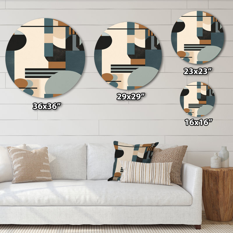 Abstract Wall Decor on Metal, 16" H x 16" W x 1" D