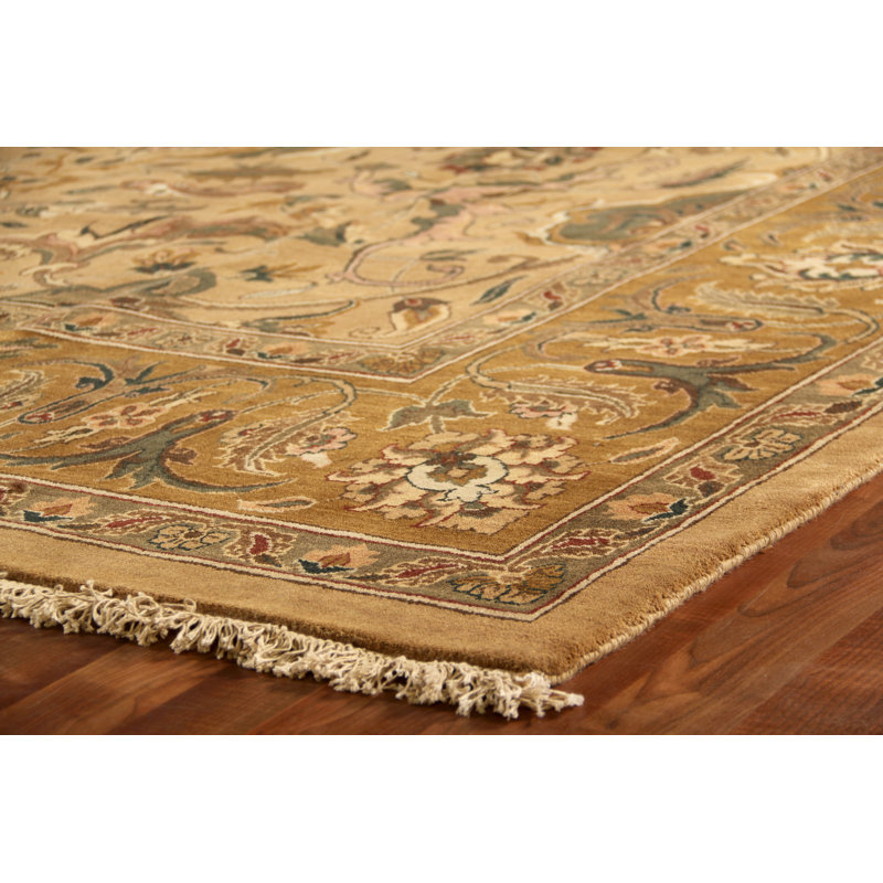 Polonaise Wool Floral Area Rug, Rectangle 9' x 10'