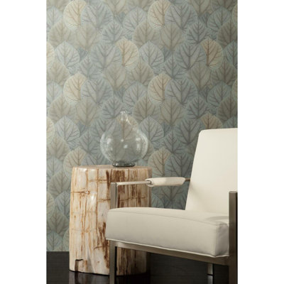 Rouleau de papier peint L 27 pi x l 27 po Leaf Concerto