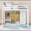 Lit mezzanine en bois avec armoire ouverte et tablettes-1670905202-1670905203