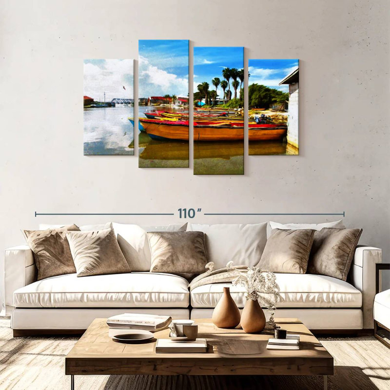 Mehar Jamaican River Boats, 32" H x 52" W