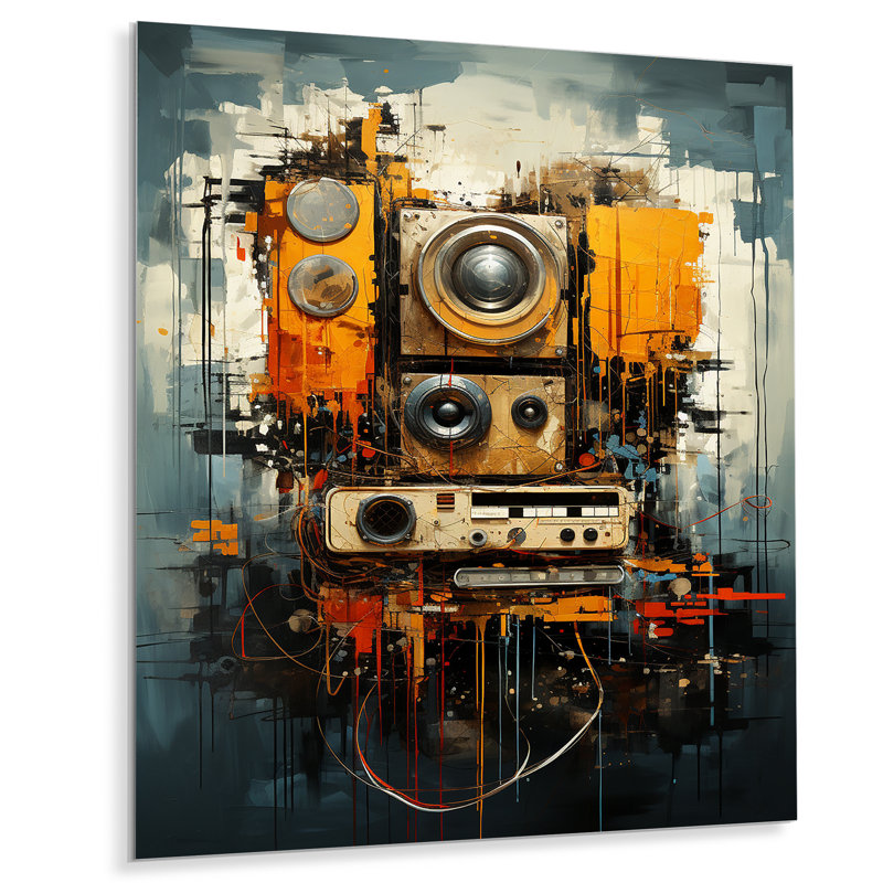 Cassette Monster Popart I - Cassette, art mural en métal, H 20 po x l 12 po x P 1 po