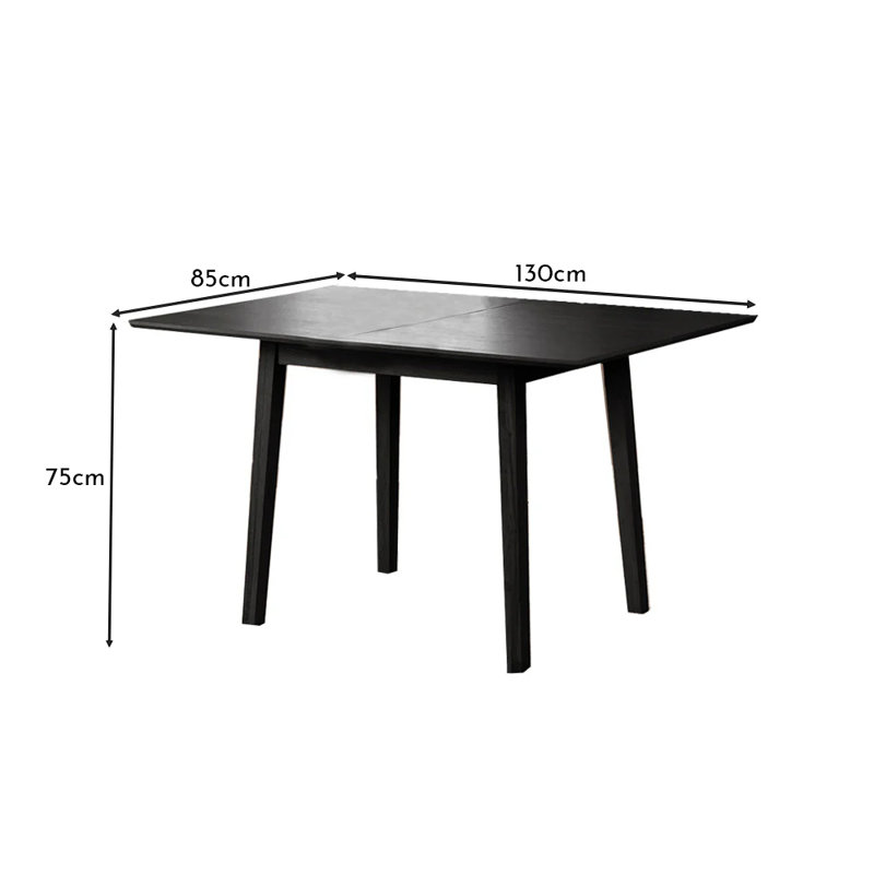 Tenaya Extending Dining Table, Black