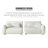 White Genuine Leather Modular Sofa cushion couch-1960822045-1960822044