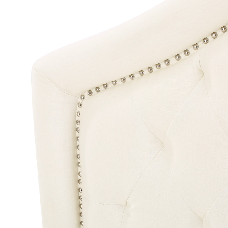 Queen & Full Sized Headboard In Contemporary Fashion, Upholstered With Button Diamond Stitch Details, Nailhead Accents, Assembly Required For Beds, Contemporary, Glamour,