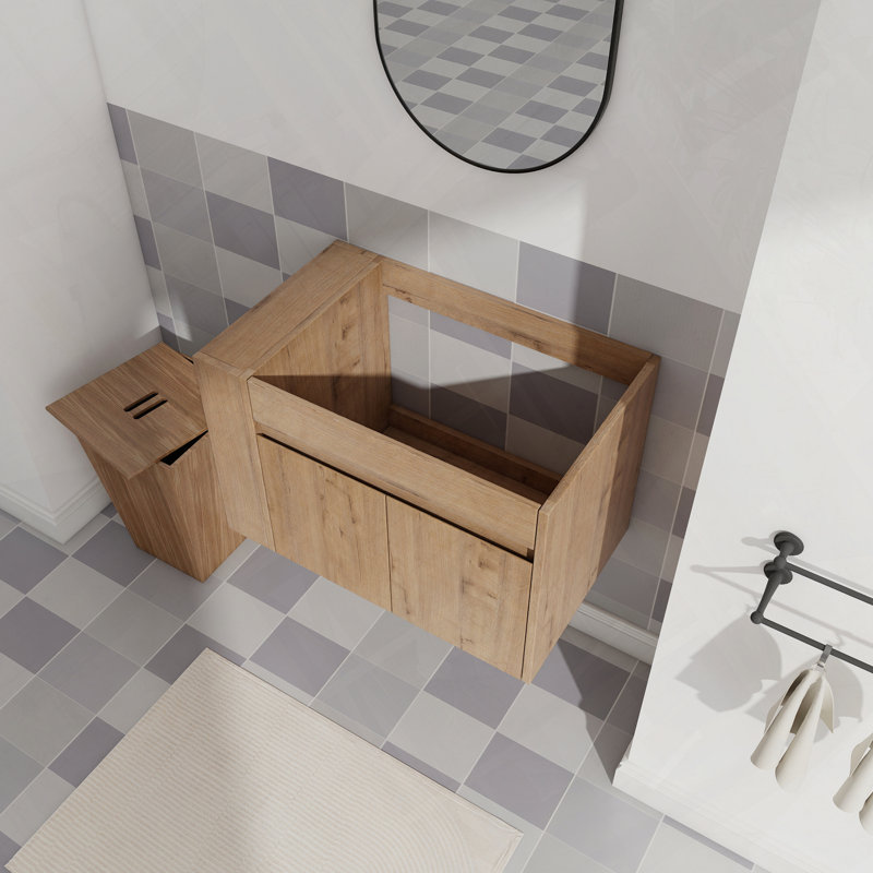 Bathroom Vanity With Open Shelf Without Basin Cabinet