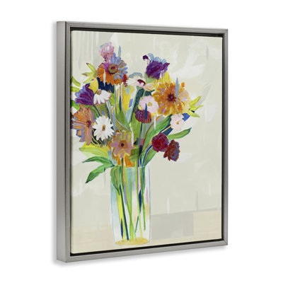 Cadre flottant dans un vase Bright Flower Assortment, design par Jill Martin