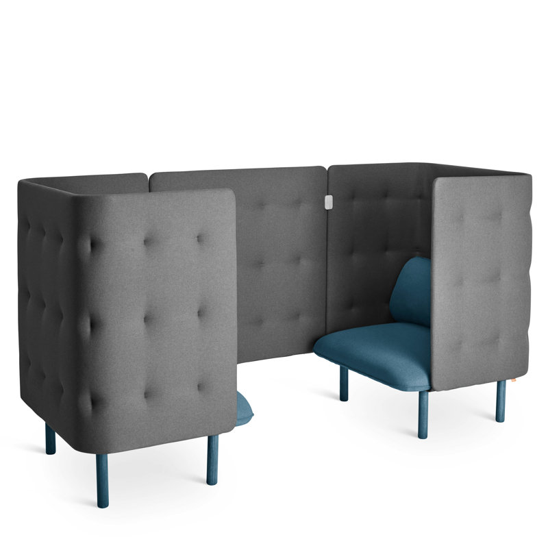 Chaise QT, Bleu foncé / Gris foncé