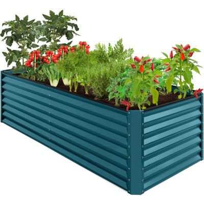 Rosonda Outdoor Metal Raised Planter Box